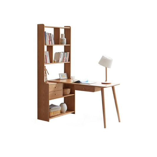 ST351 Office Desk With Side Bookcase | Weilai Concept