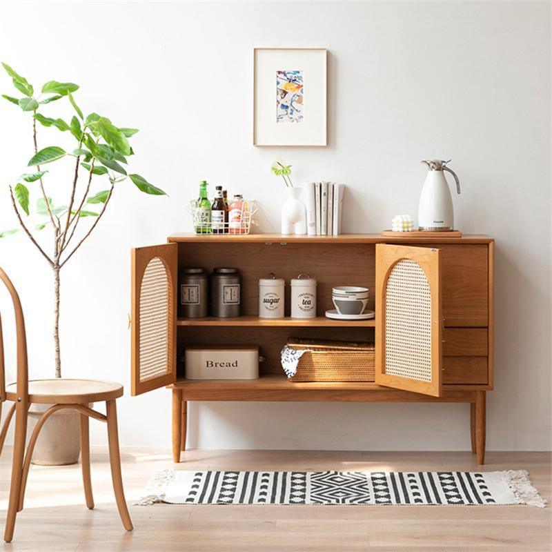 Tulma Sideboard, Natural Rattan & Oak | Weilai Concept